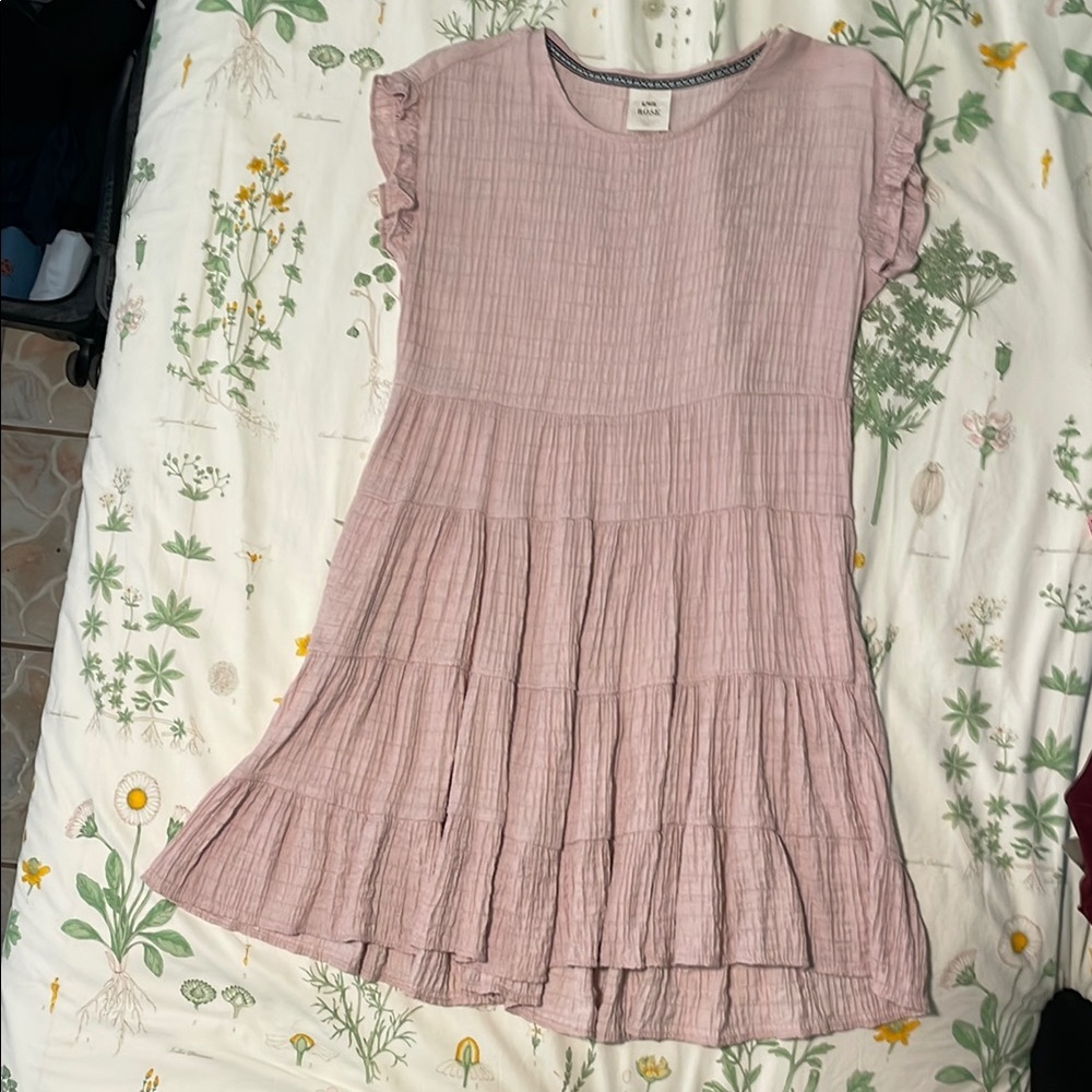 Pink Ruffled Women's Dress